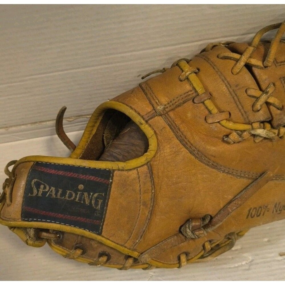 SPALDING Leather Baseball Glove Vintage 50s-60s Era Mitt 42-9434 Custom EZ Flex